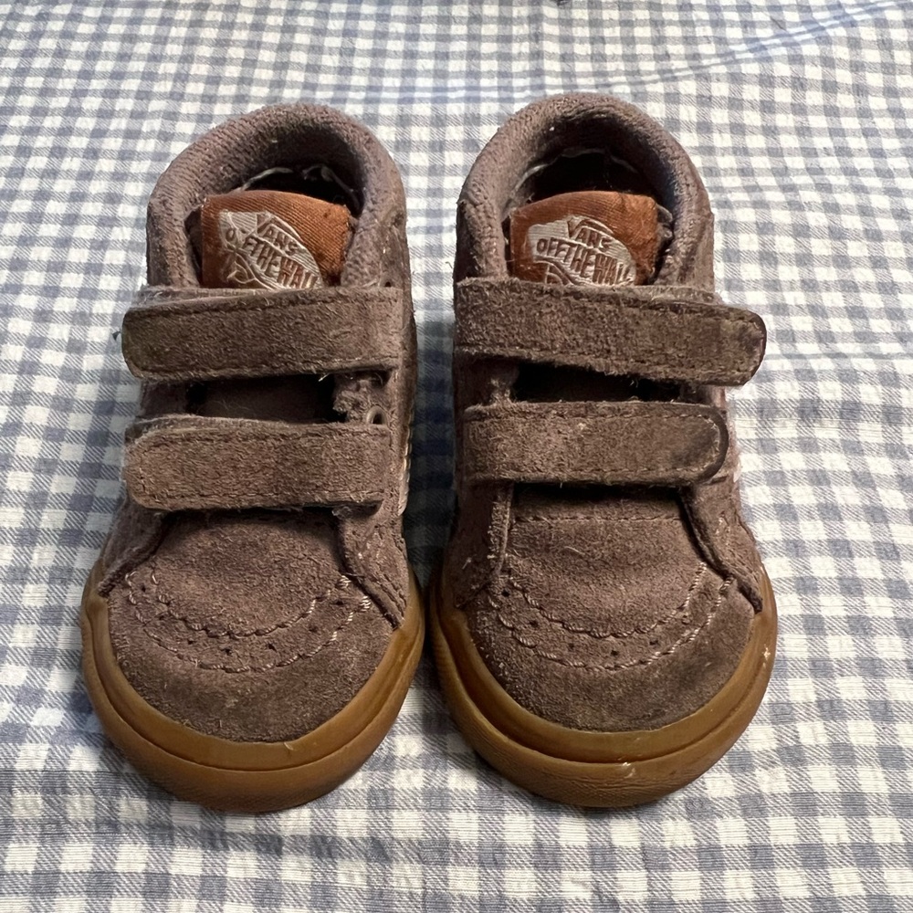Toddler boys size 3 tan vans